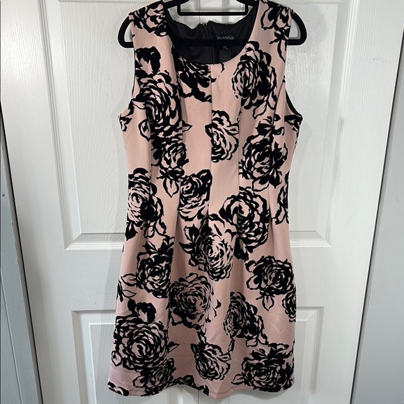 Enfocus Studio Pink and Black Floral Mini Dress - Picture 1 of 6